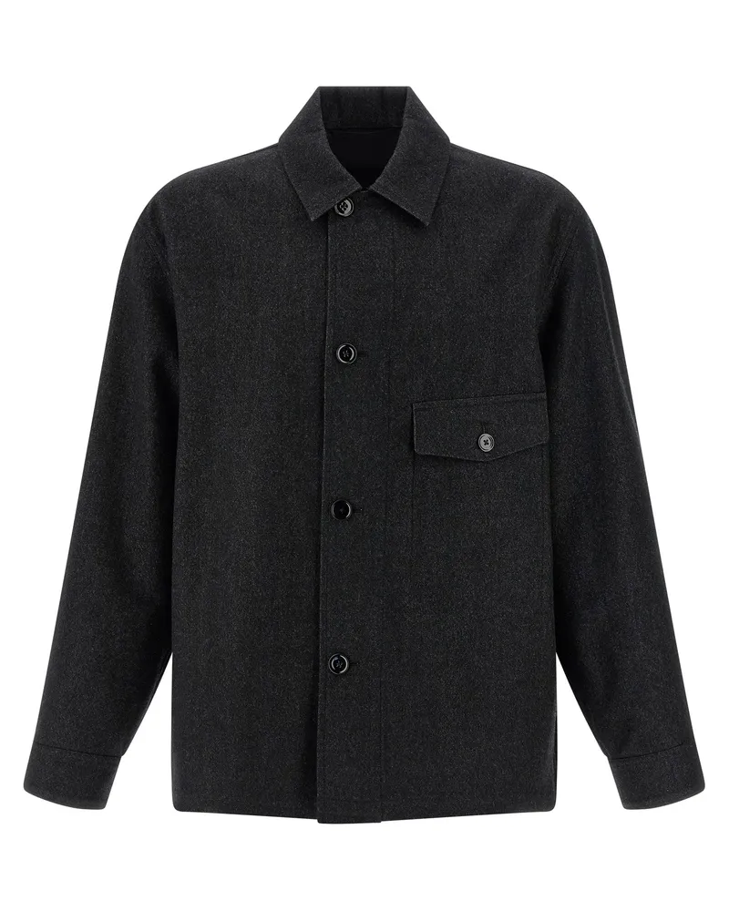 Christophe Lemaire Überhemd aus -Wolle Black