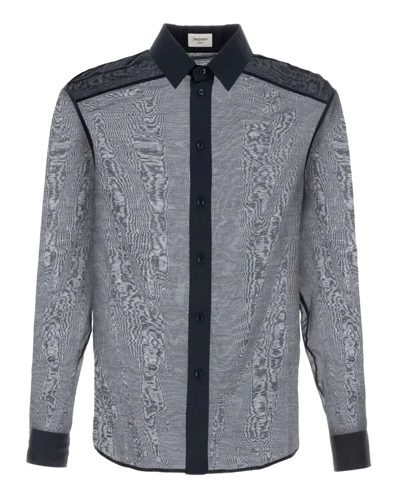 Saint Laurent Seidenhemd Blue