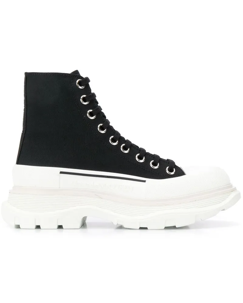 Alexander McQueen Alexander MC Queen treten Slick -Knöchelstiefel Black