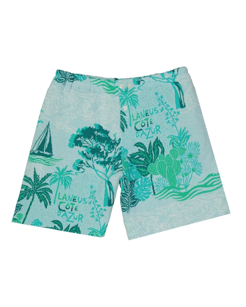 Laneus Côte d'Azur Baumwollshorts Grün