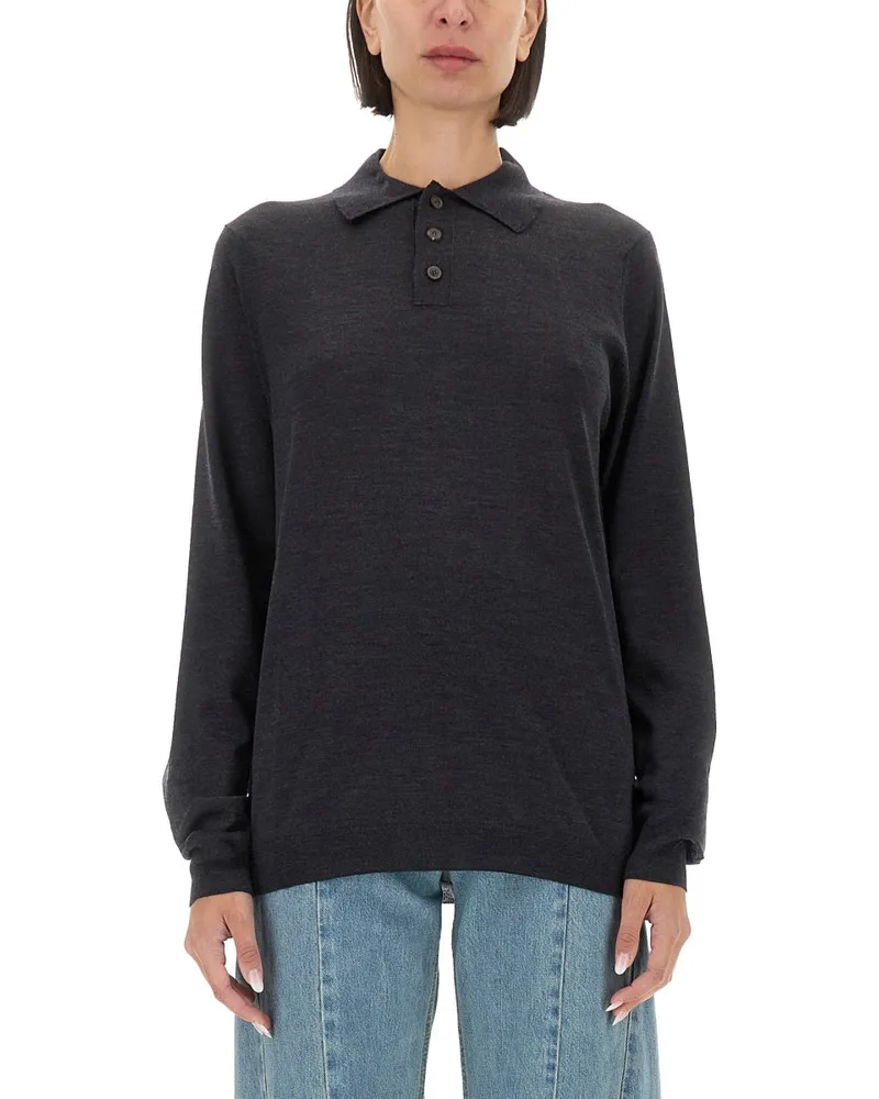Maison Margiela Wool Polo Grey