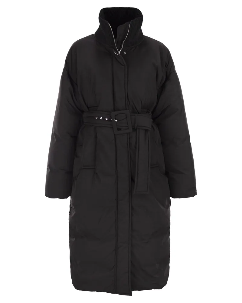 SPORTMAX Casarsa Langes Wasserschutzjacke nach unten Black