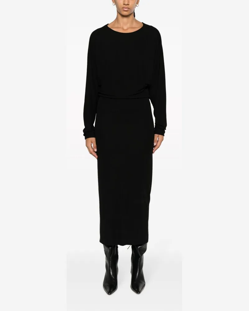 KHAITE das Trina viskose lange Kleid Black