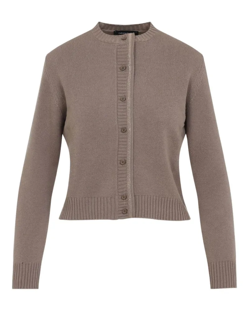 Fabiana Filippi Wolle Mischjacke Brown