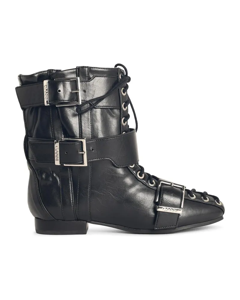 Ganni Black Syntic Stiefel Black