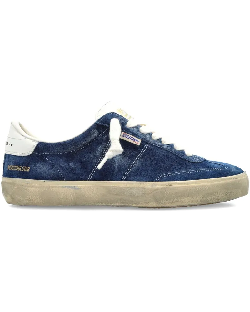Golden Goose Soul Star Star Leder -Sneaker Blue