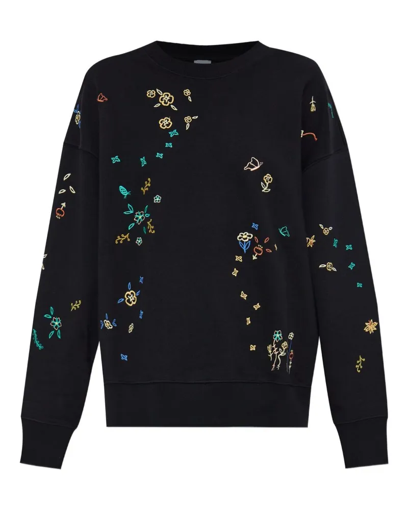 Paul Smith PS von Paul Smith besticktes Baumwoll -Sweatshirt Black