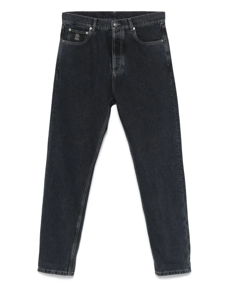 Brunello Cucinelli Denim -Baumwolljeans Grey