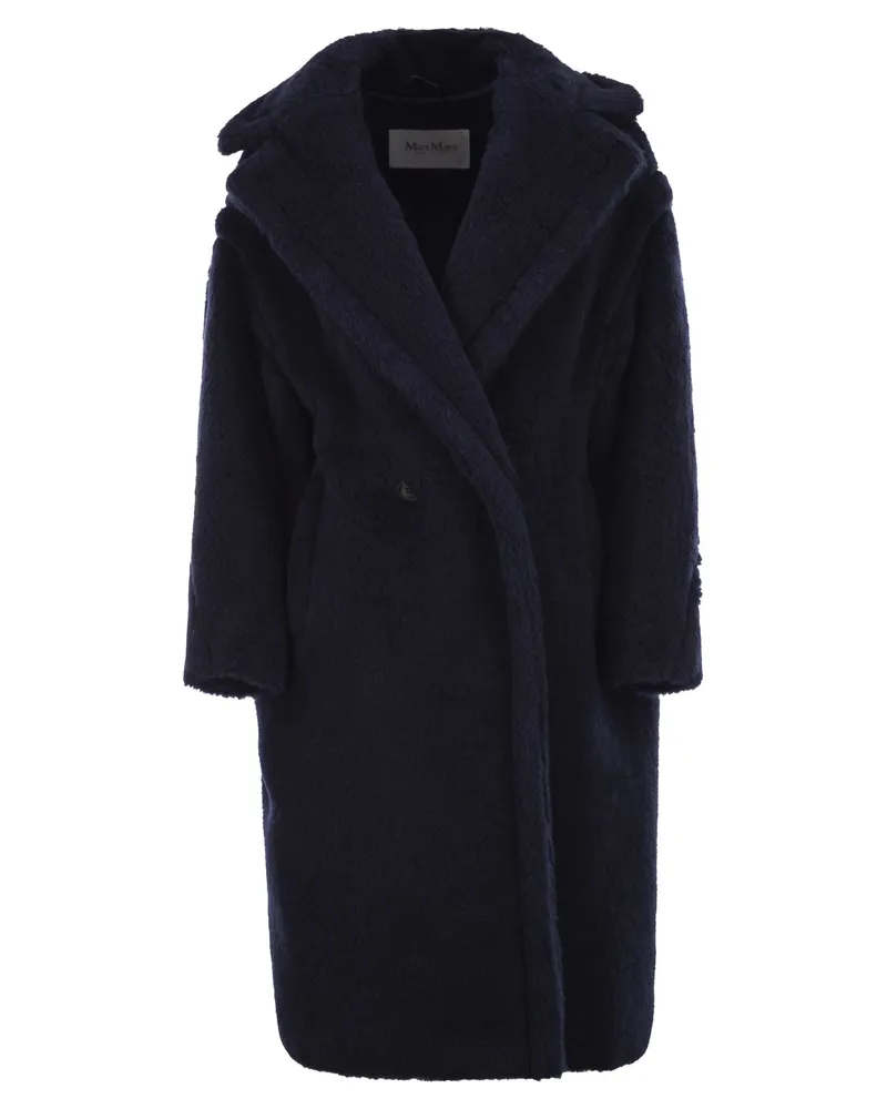 Max Mara Tedgirl Teddy Bear Icon Mantel aus Alpaka und Wolle Blue