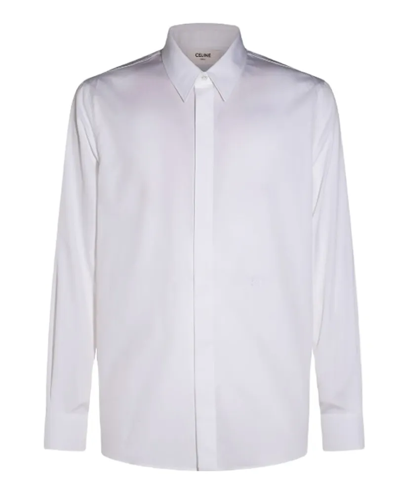 Celine Cotton Popel -Shirt White