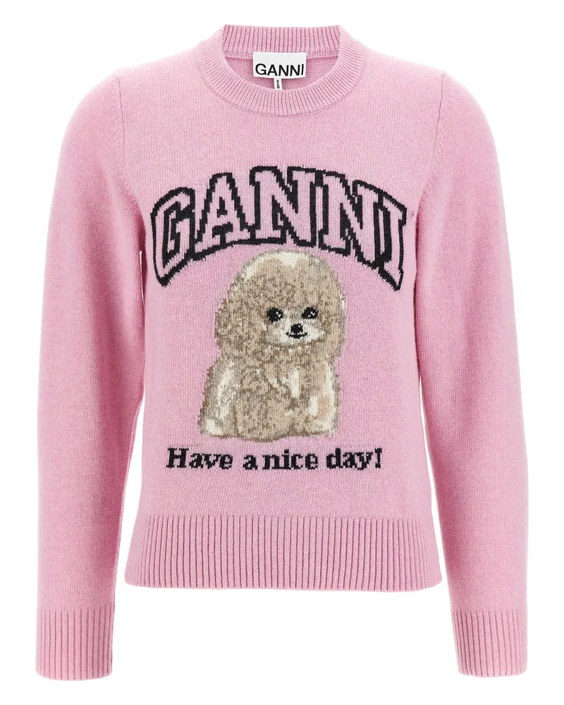 Ganni Pink Pudel' Pullover Pink