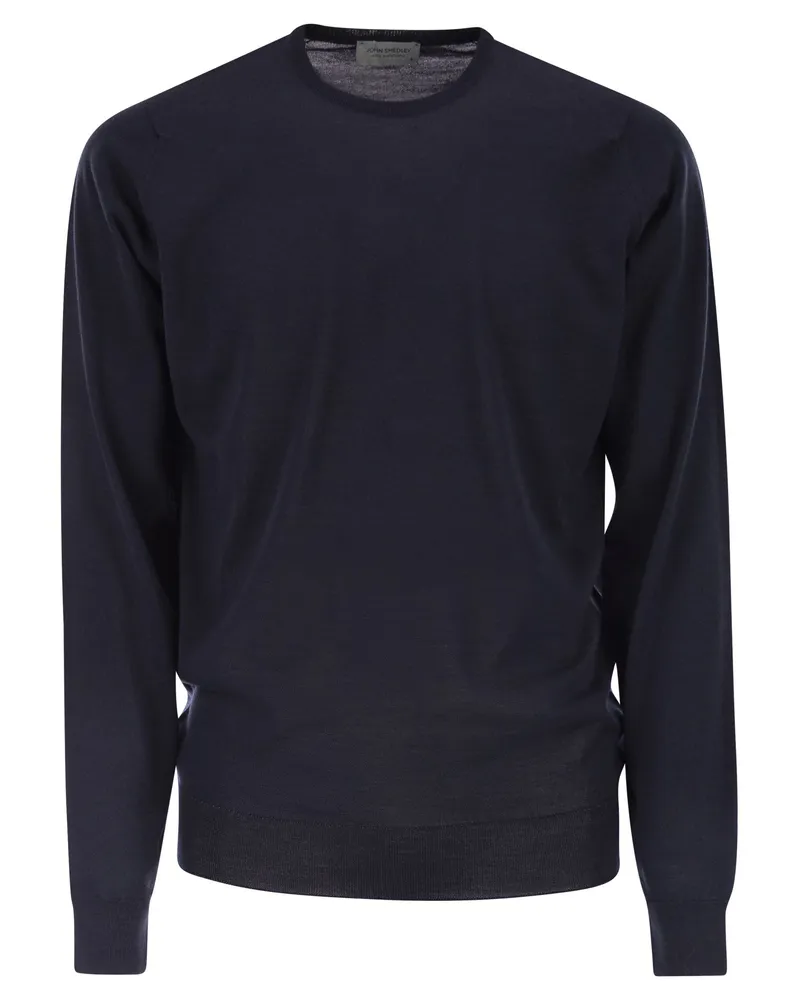 John Smedley Lundy Rundhalspullover aus extrafeiner Merinowolle Blue