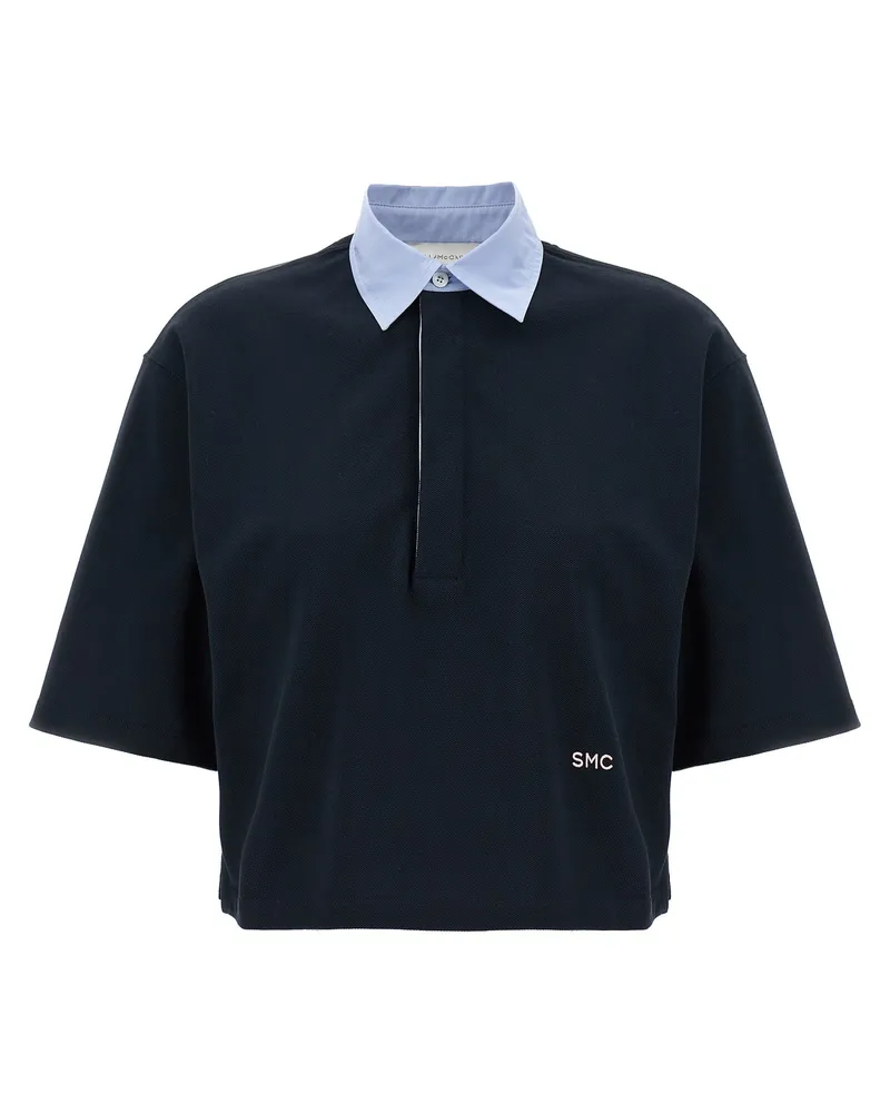 Stella McCartney Kurzes Piquet-Poloshirt von Blue