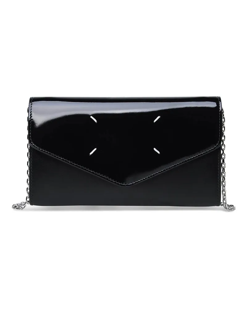Maison Margiela vier Stiches Lederkettenbrieftasche Black