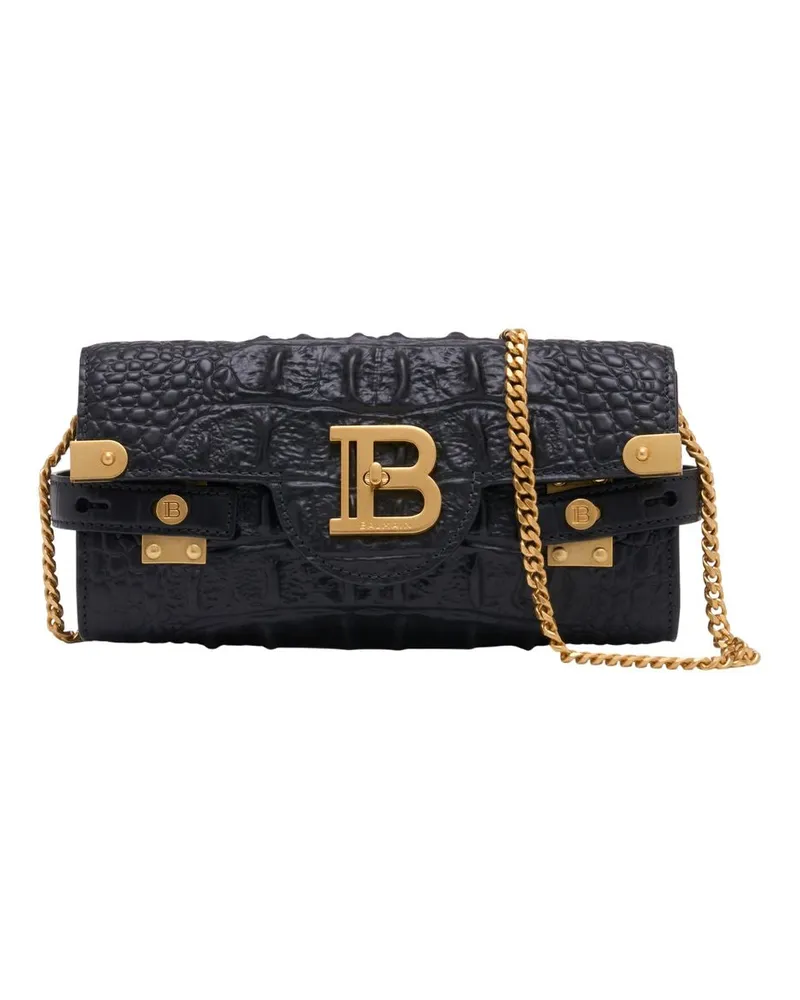 Balmain B Buzz -Beutel 23  Leder schwarz Schwarz