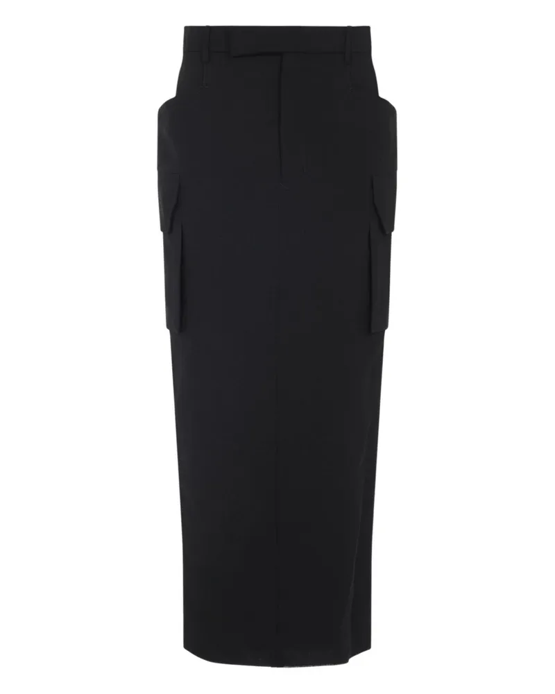 Rick Owens Firbanks Baumwollrock Black