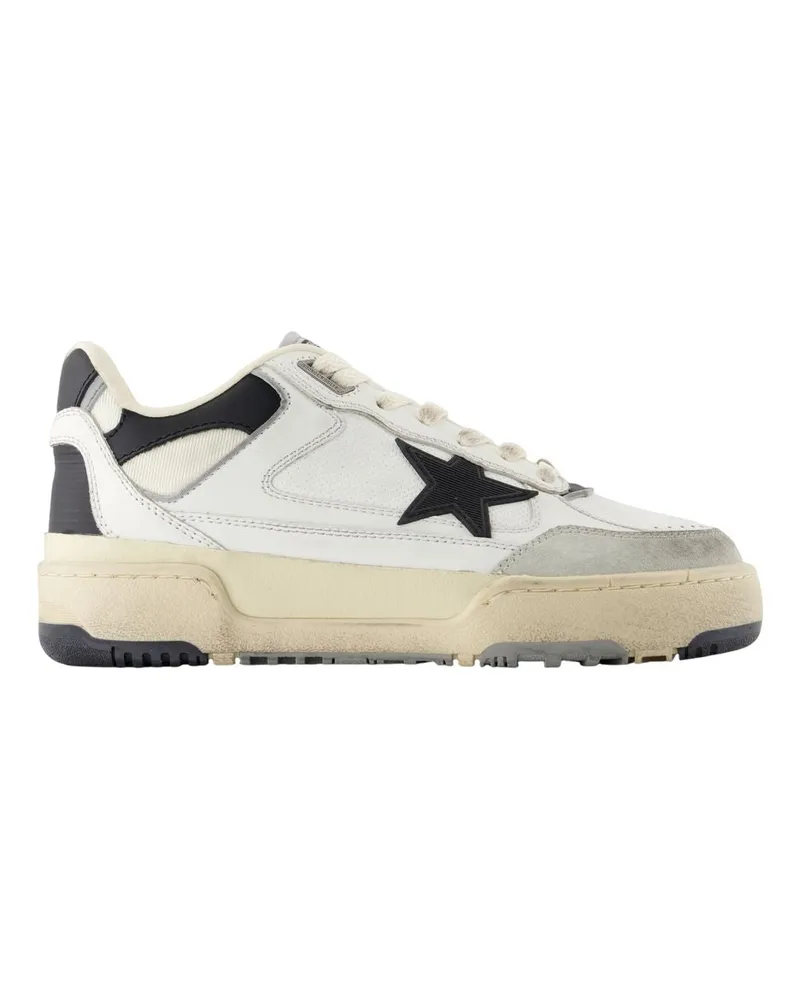 Golden Goose Vierundvierzig Turnschuhe goldener Gänse Deluxe Marke Leder weiß White