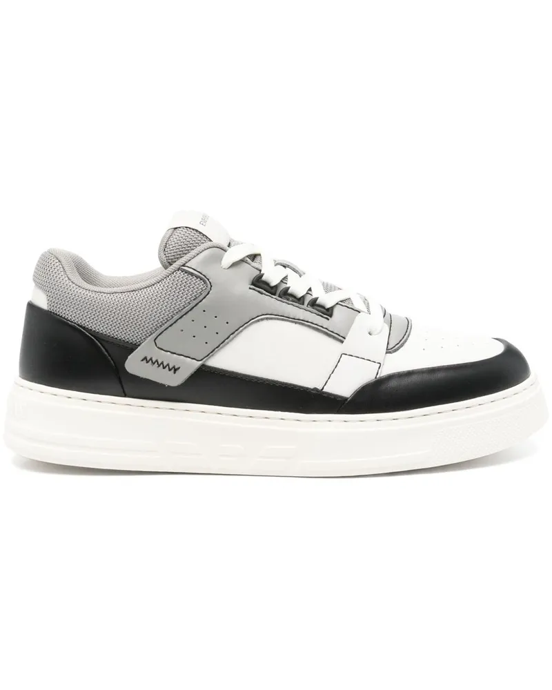 Emporio Armani Leder -Turnschuhe Grey