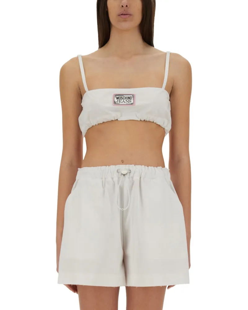 Moschino Cotton Bandeau Top White