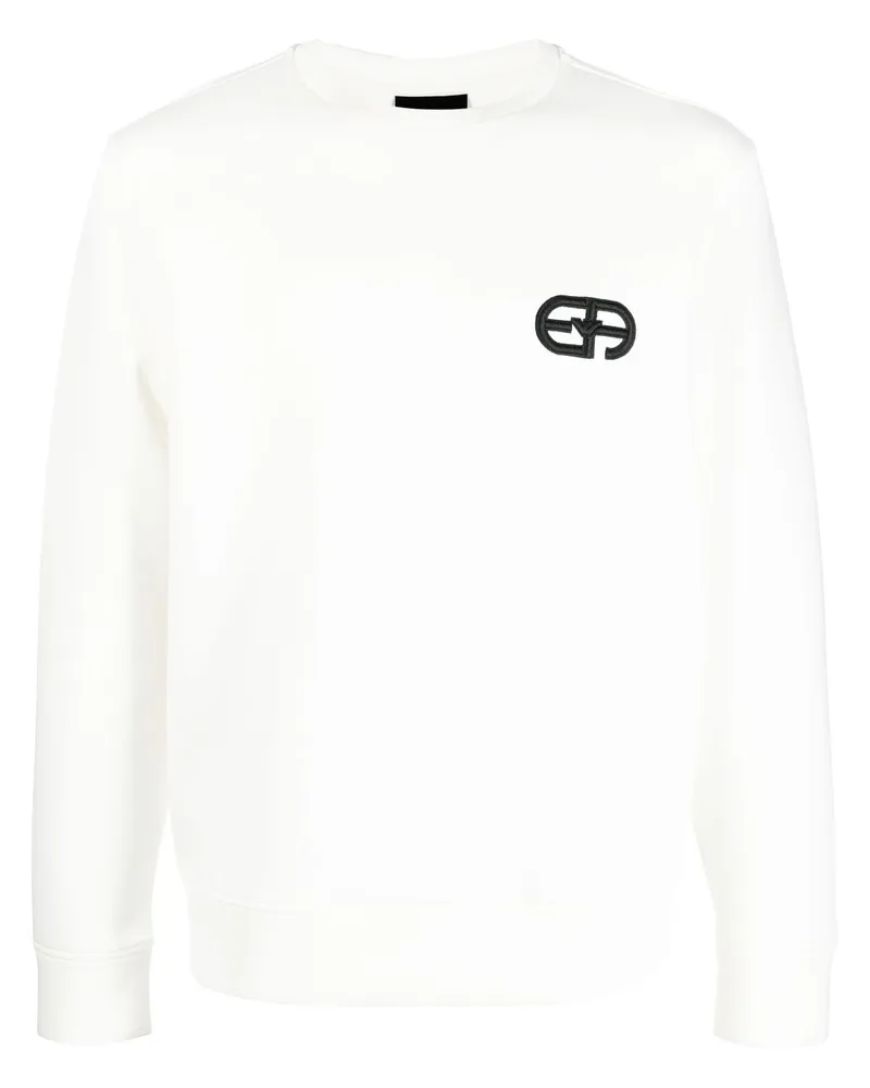 Emporio Armani Logo Cotton Sweatshirt White