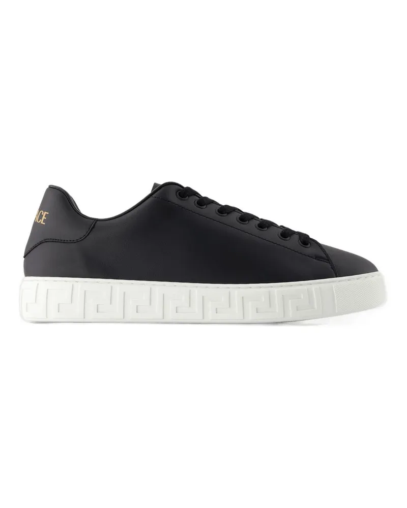 Versace Turnschuhe  Leder schwarz Black