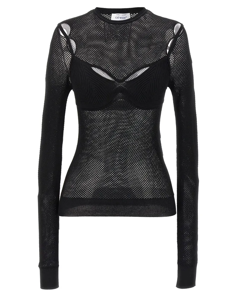 OFF-WHITE Net Arrow Bralette' Top Black
