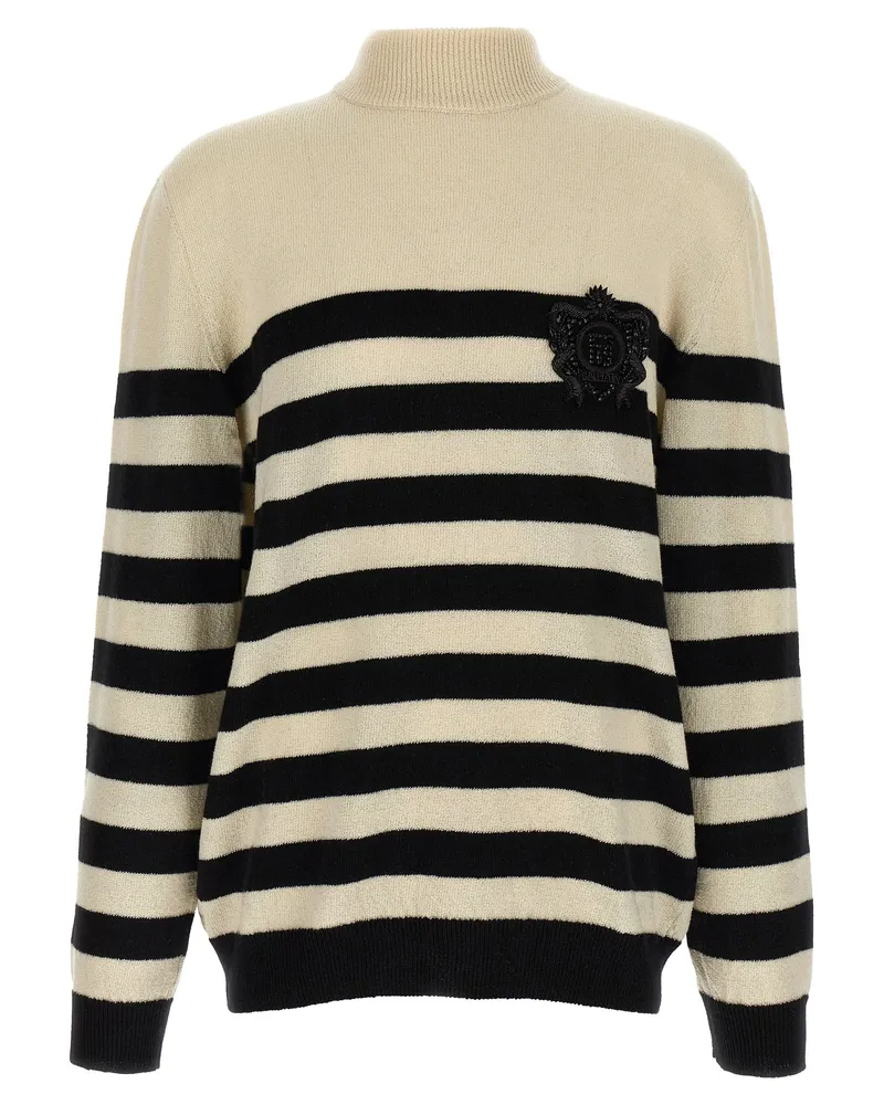 Balmain Marinière' Pullover White