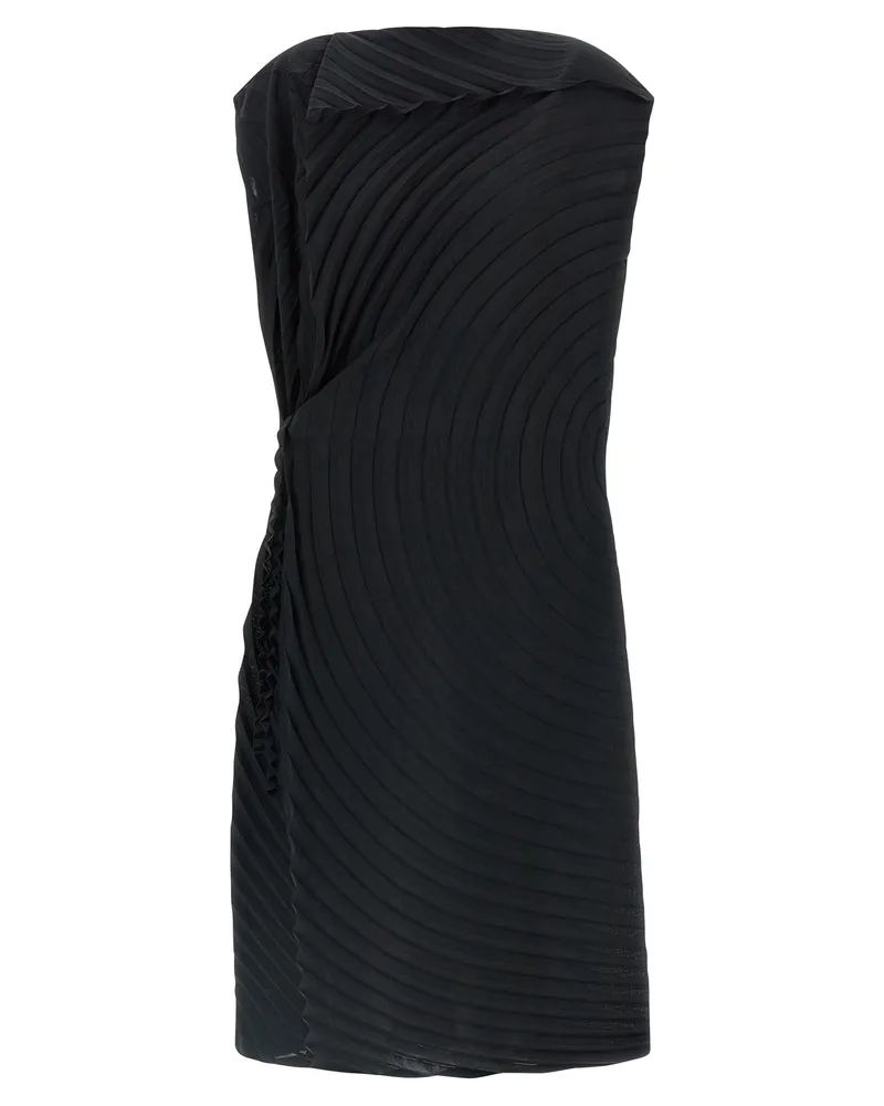 Issey Miyake Papiertüte Falten' Kleid Black