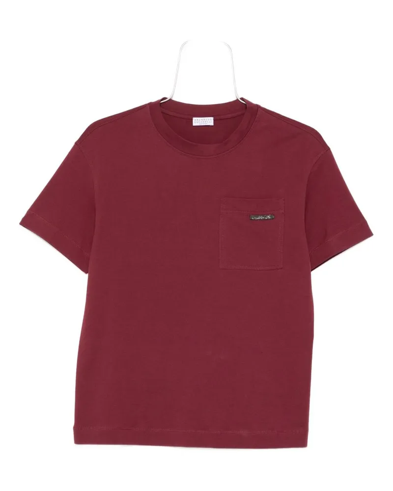 Brunello Cucinelli Baumwoll -T -Shirt Red