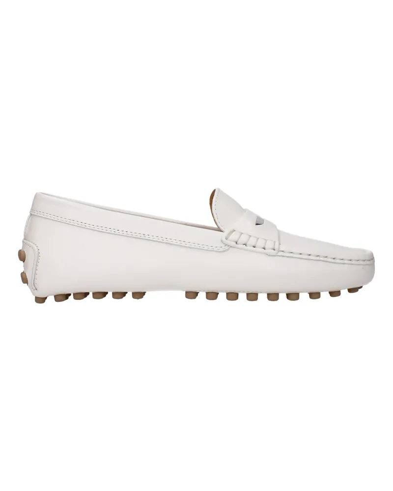 TOD'S Frauen's Weiße Ledermokassins -