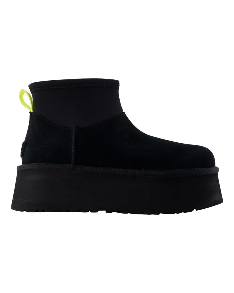 UGG Klassische Mini-Dipper-Stiefeletten aus -Leder in Schwarz Black