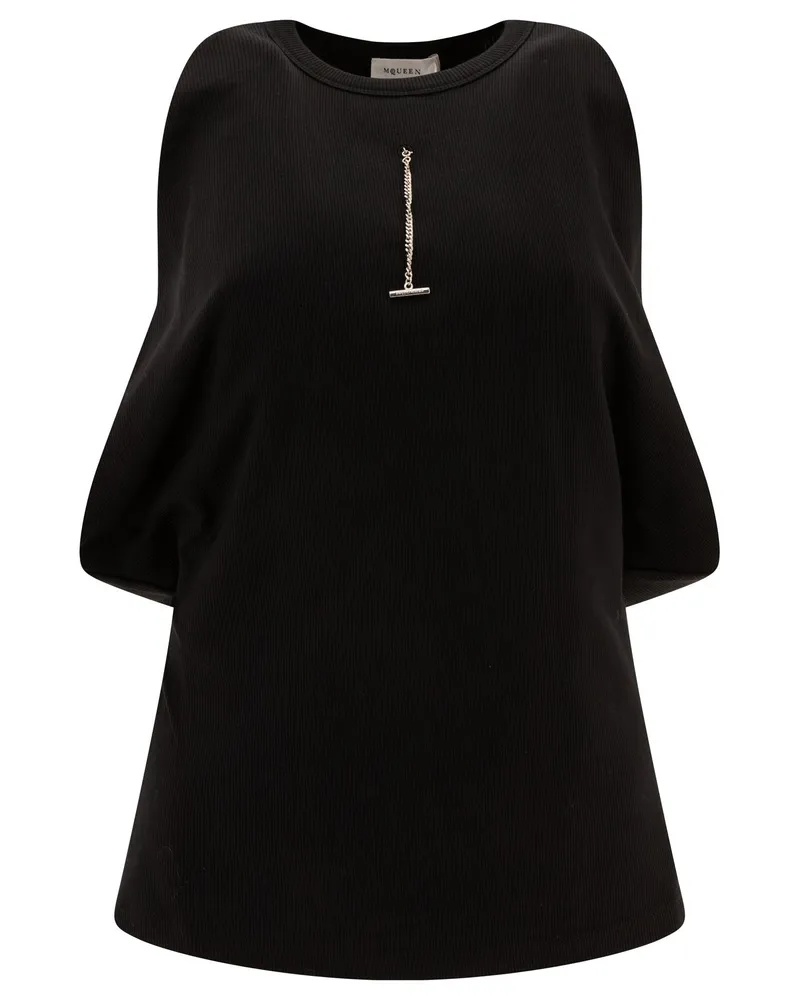 Alexander McQueen Alexander MC Queen Ribbed Top Black