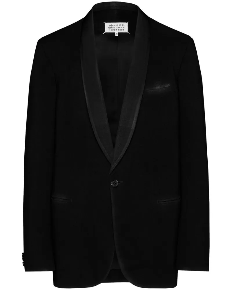 Maison Margiela Wolle Single Breasted Blazerjacke Black