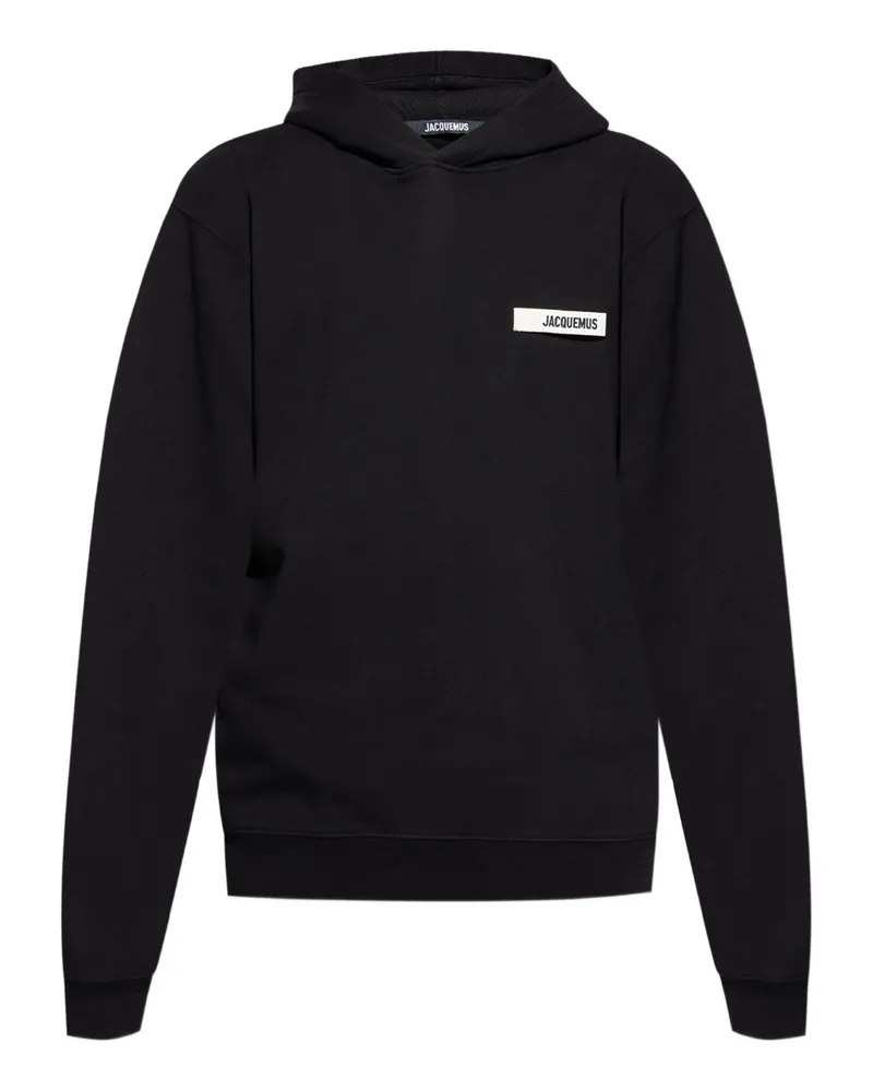Jacquemus Le Hoodie Gros Grain Black