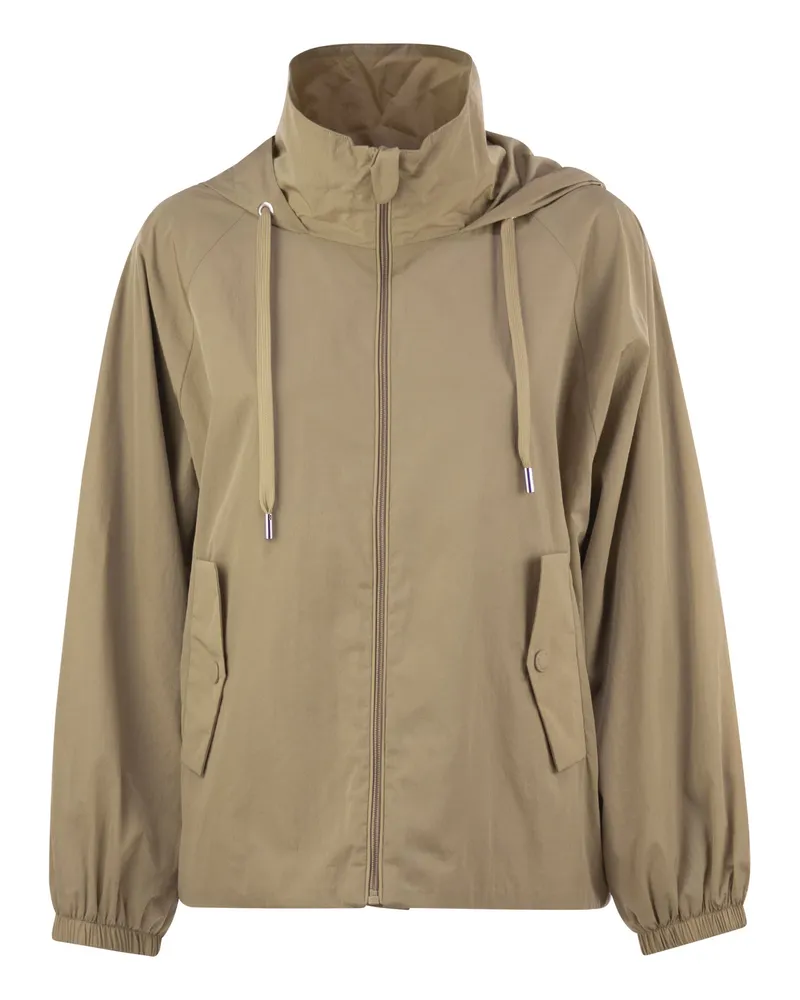 Max Mara Wochenende Max Mara Spuma Technische Taft -Windbreaker -Jacke Beige
