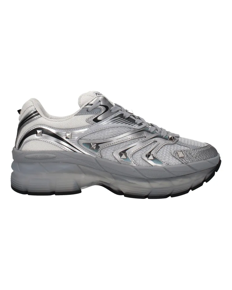 Valentino Garavani Sneakers Ms 2960 Herrens Silberner Stoff -