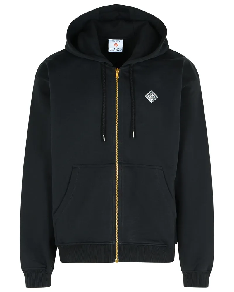 Casablanca Paris Black Cotton Sweatshirt Black