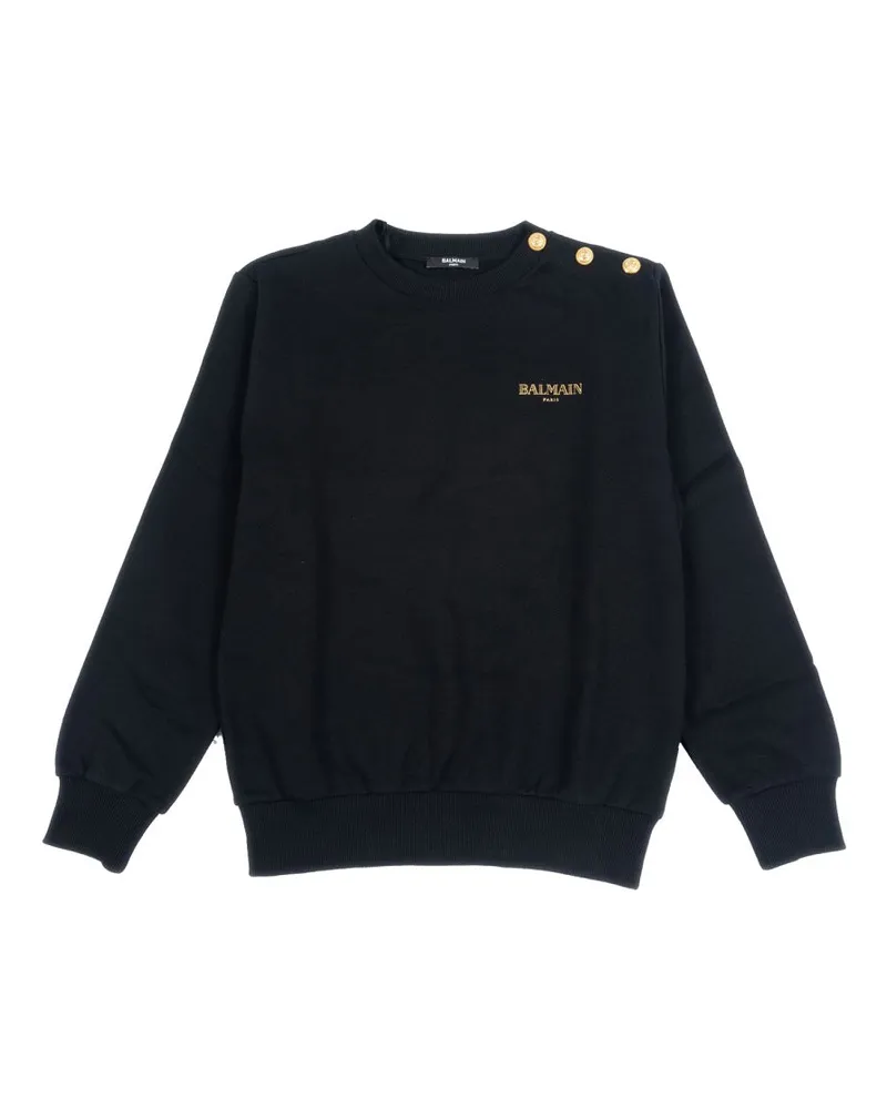 Balmain Sweatshirt mit Logo Black