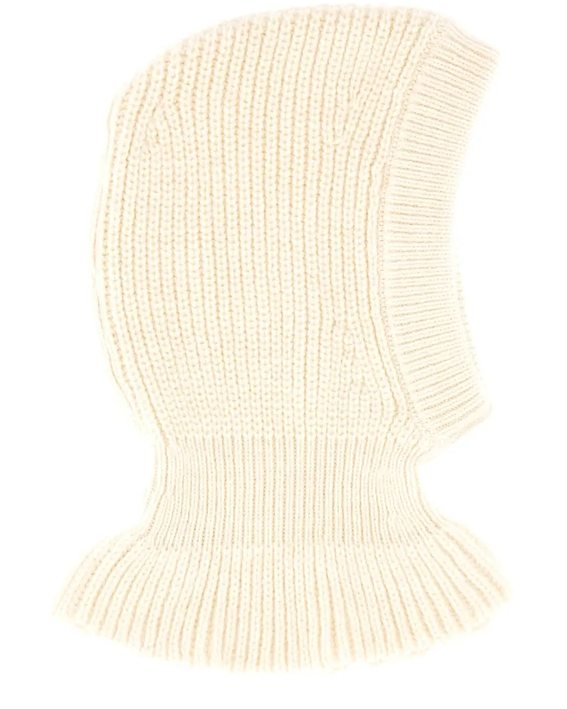 Christophe Lemaire Wolle und Alpaka -Mischhaube Ivory
