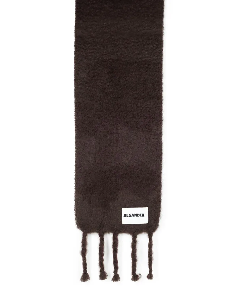 Jil Sander Mohair und Schokoladenwolle -Schal Brown