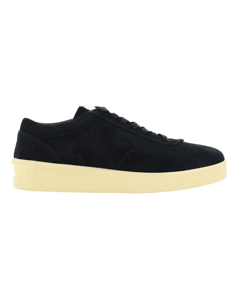 Jil Sander Leder -Turnschuhe Schwarz