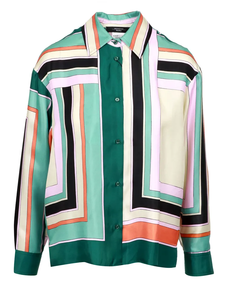 Max Mara Max Mara Wochenendhemden Verde+arancio
