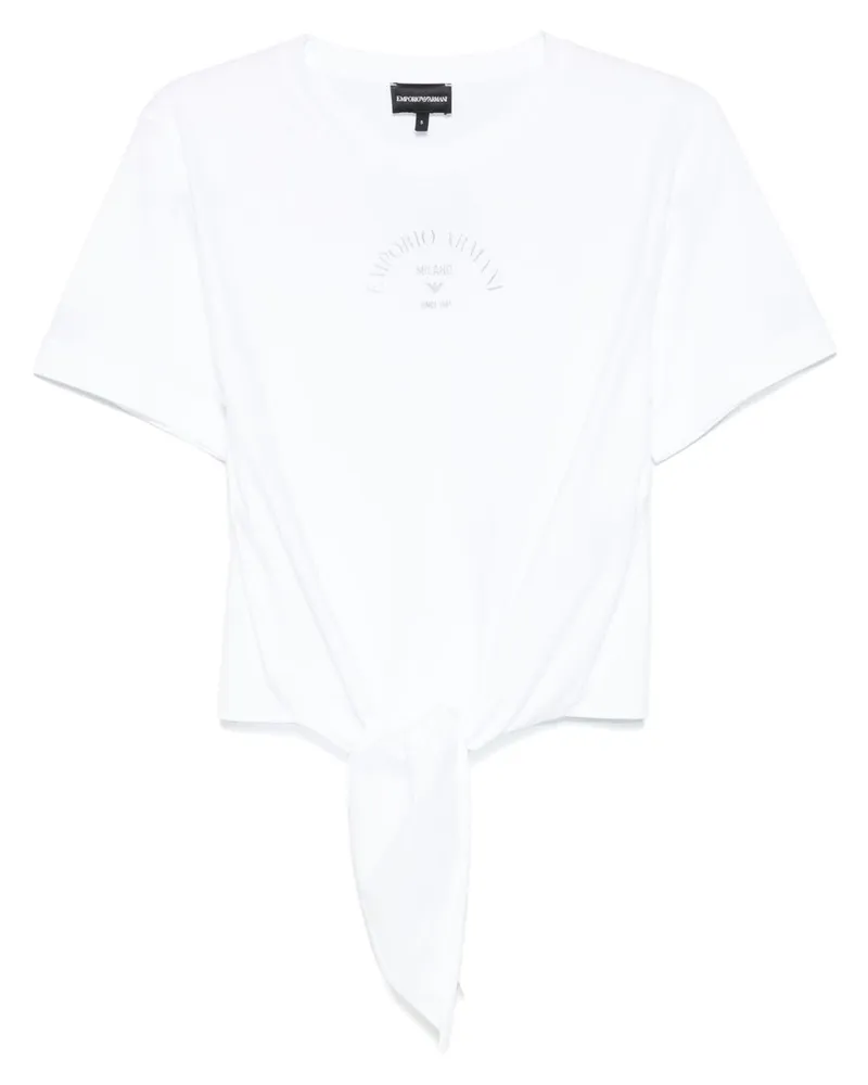 Emporio Armani Logo Baumwoll -T -Shirt White