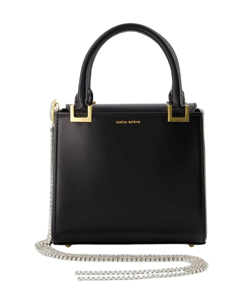 Magda Butrym Small Zorya Hobo Bag  schwarzes Leder Schwarz