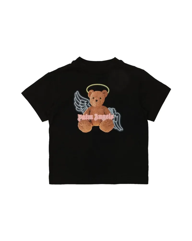 Palm Angels T -Shirt mit "Bären" -Logo Black