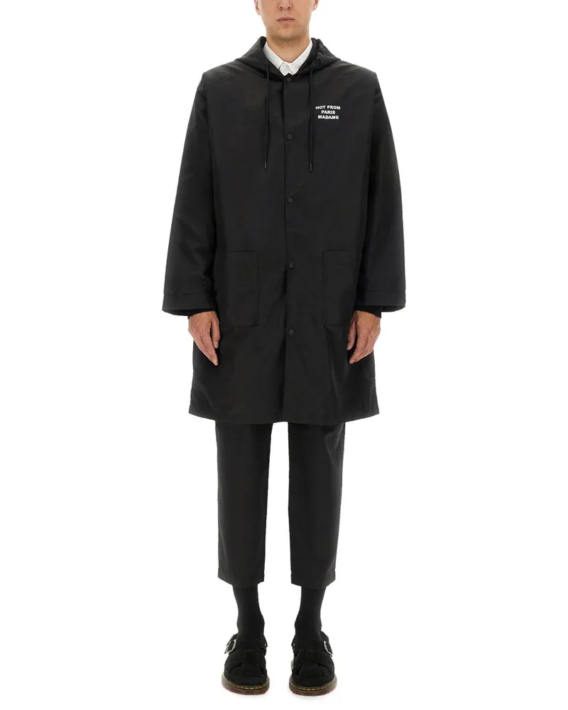 Drôle de Monsieur mit Kapuze Parka Black