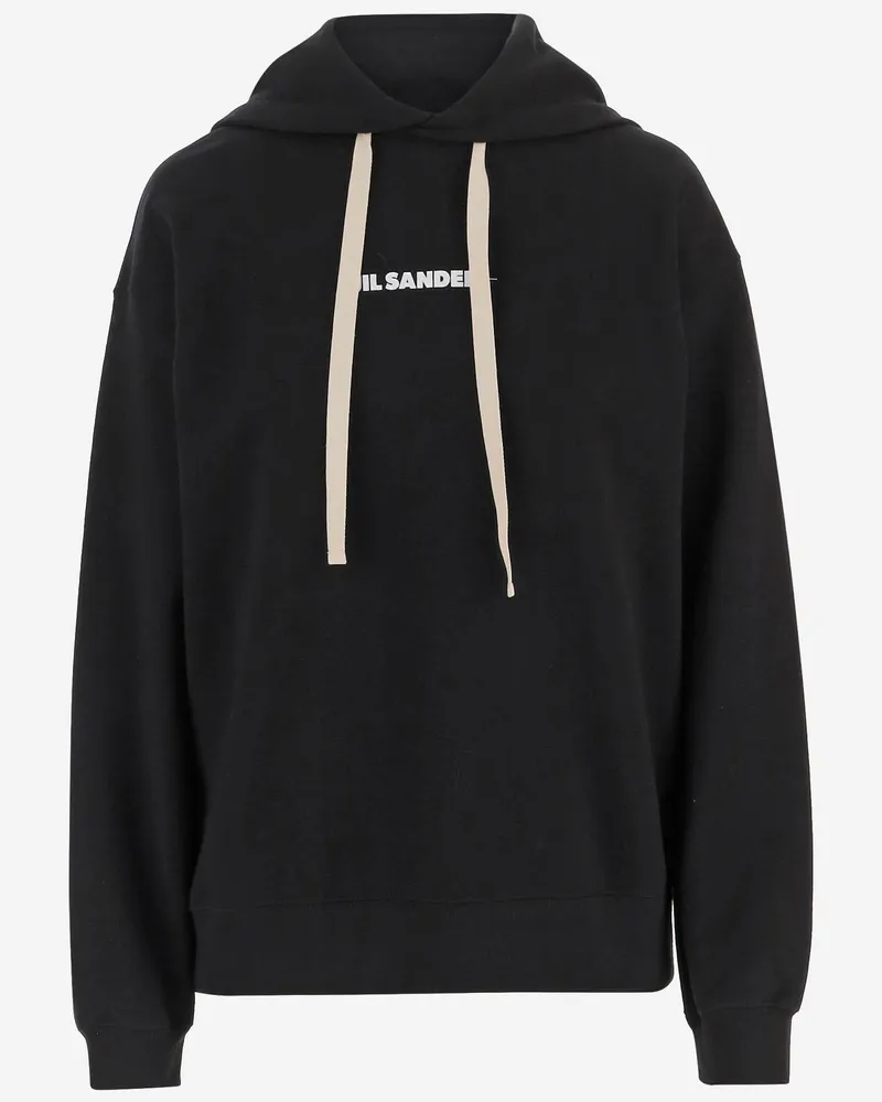 Jil Sander Cotton Sweatshirt With Logo Black