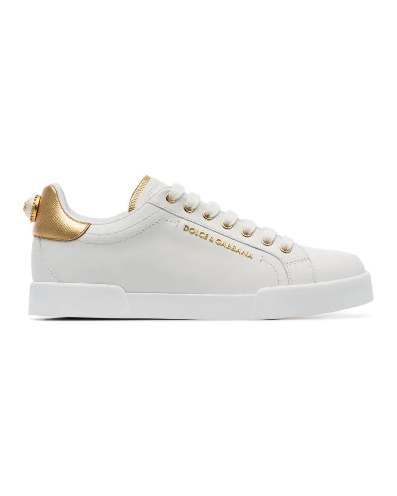 Dolce & Gabbana Turnschuhe mit Dekoration White