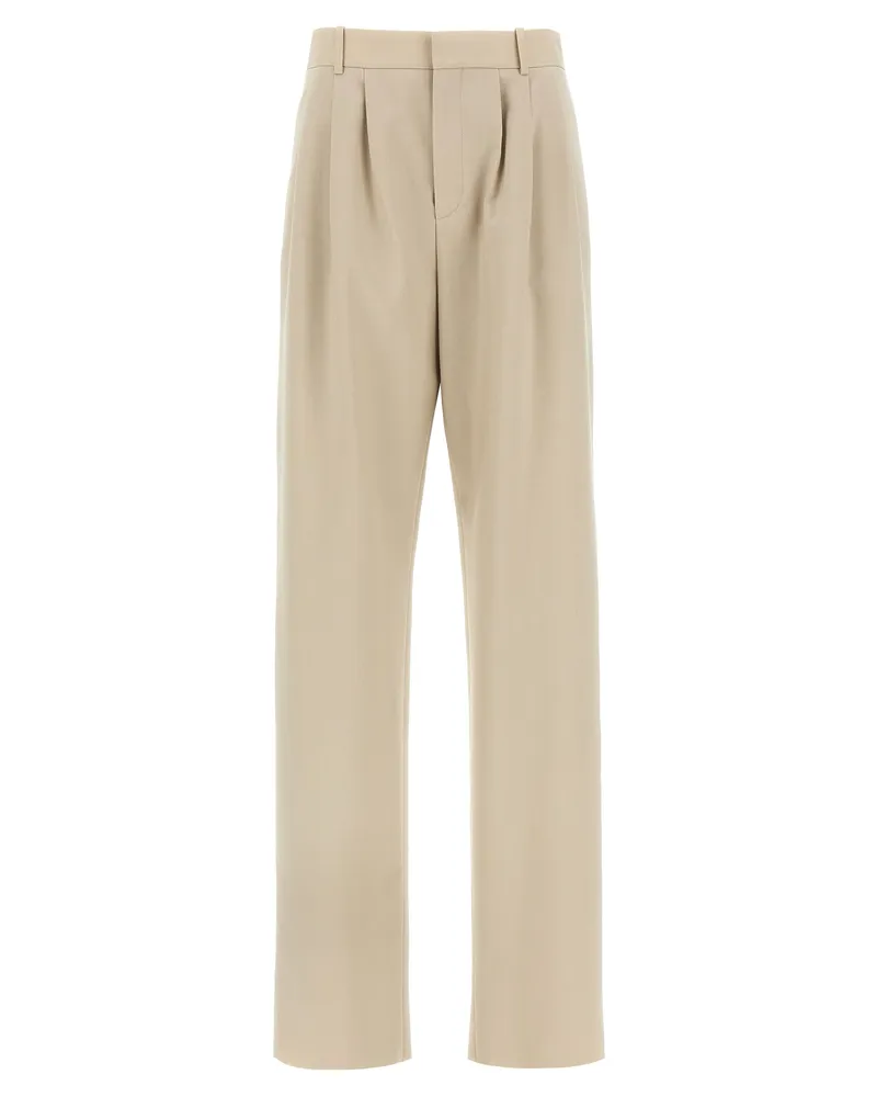 Saint Laurent Bundfaltenhose Beige