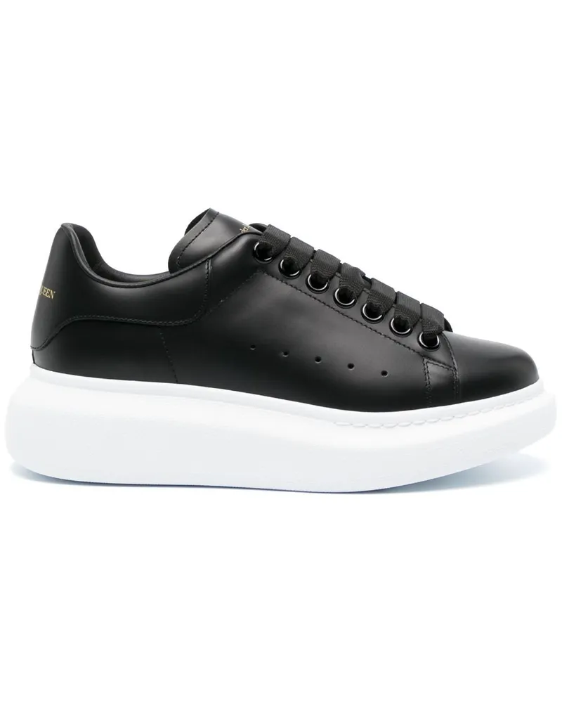 Alexander McQueen Alexander MC Queen übergroße Leder -Turnschuhe Black